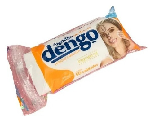 Algodão Em Disco Dengo Premium Higiene Limpeza Facial 50un