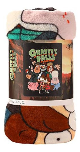 Bioworld Gravity Falls Manta Serigrafiada Acogedora Y Colori