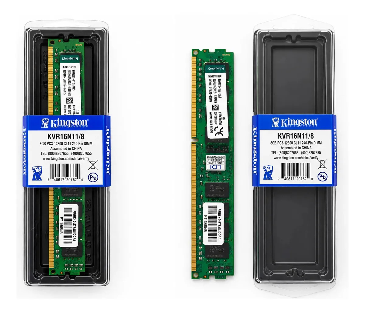 Memória RAM Kingston 8GB Ddr3 Pc3 12800 KVR16N11/8 PC