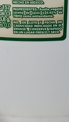 Aceite Comestible Puro De Cocohidropal 19 Litros