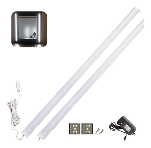 Espejo De Maquillaje De Luz Led De Color Blanco Dual 2f...