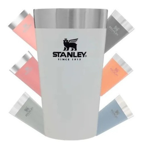 Imagem 1 de 9 de Copo Térmico Stanley Para Cerveja Branco Polar 473ml