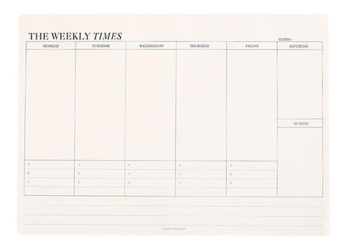 Tablero De Calendario Mensual Hojas Desprendibles De