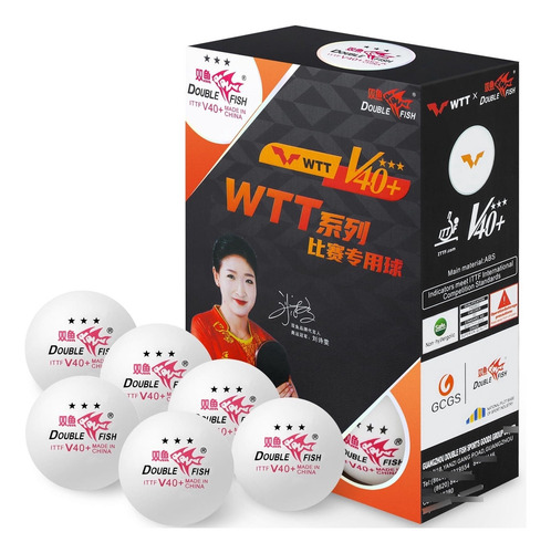 Pelotas De Ping Pong Blancas Ittf 3 Estrellas 40 Abs Blanco