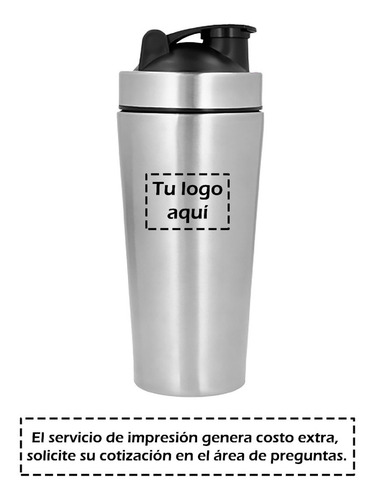 Imagen 2 de 10 de Shaker De Acero Inoxidable Con Medidor Y Bola Mezcladora