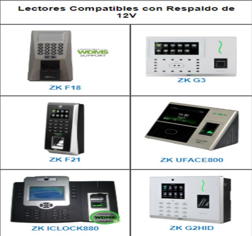 Zkteco Ups12v Respaldo 12v 1900mah Para Equipos Zkteco