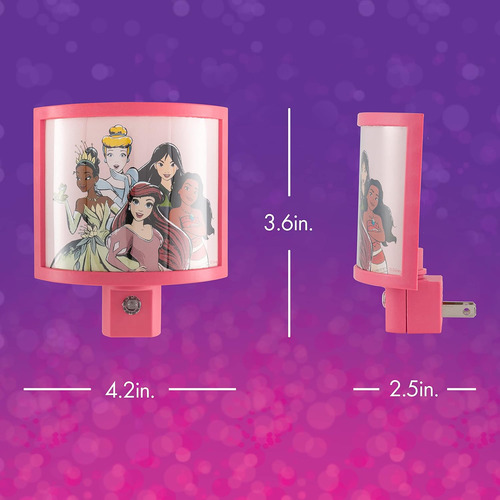 Luz Nocturna Led De Princesa Enchufable Para Dormitorio