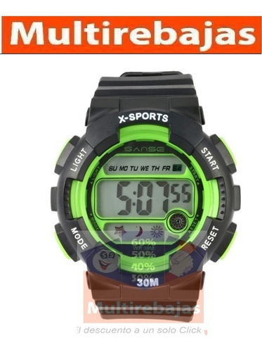 Reloj Sumergible Alarma Cronometro Led Fecha Temperatura Ful