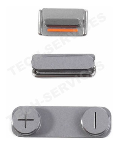 Kit Botones Volumen Hold Power Apple iPhone 5s Metalicos