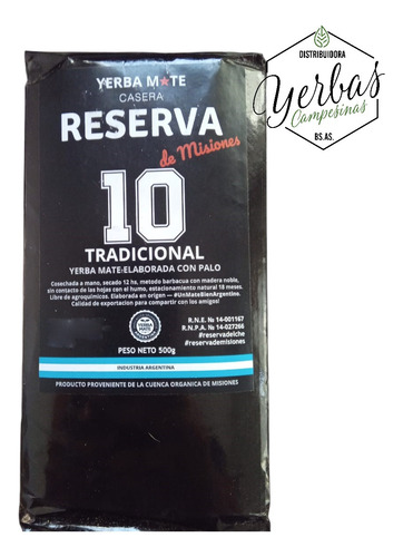 Yerba Mate Barbacua Reserva De Misiones X 1/2 Kg, Pack X 6