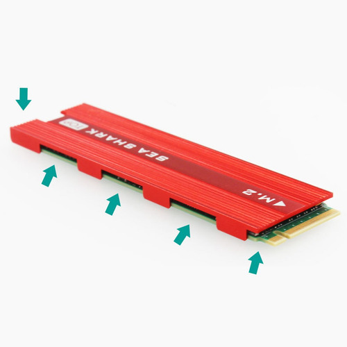 Imagen 2 de 4 de Disipador De Aluminio Y Almohadilla Térmica Adapter Card