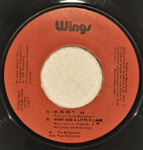 Paul Mccartney & Wings Lp 45 Rpm (Usado)