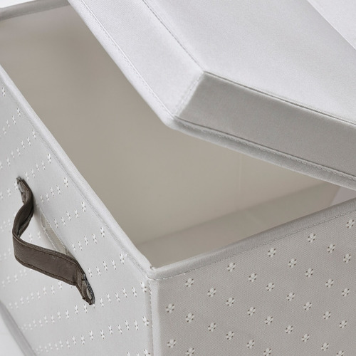 Caja Con Tapa, Gris/con Motivos, 35x50x30 Cm Bläddrare
