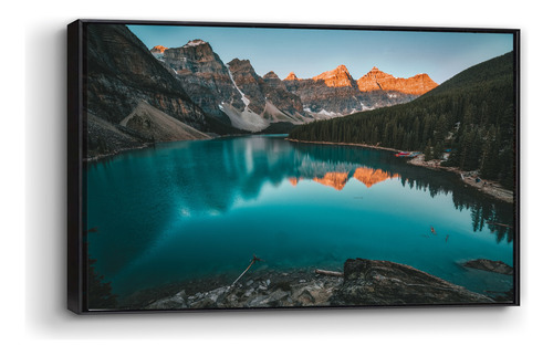 Cuadro Canvas Marco Flotado Lago Moraine Canada 90x140cm