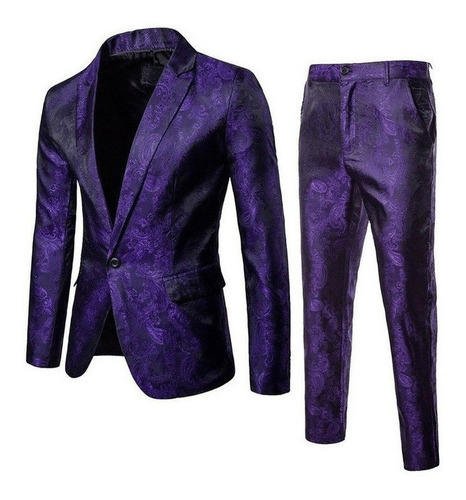 Traje Para Hombre Slim 2 Piezas Blazer Business Boda Fiesta