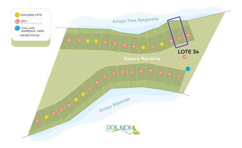 Venta Lote En Primera Sección Del Delta Del Paraná, Dos Rios. Lote 34