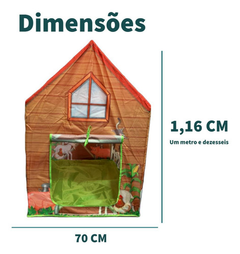 Barraca Cabana Infantil Fazendinha Sítio Cabana Safari