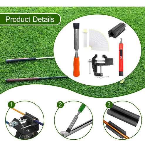 Kit De Agarre De Golf Cubra De Goma Conveniente De Naranja