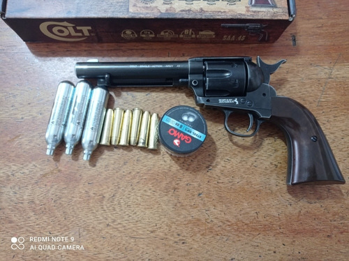 Revólver De Aire (co2) Colt Saa .45 + 200 Balines+3co2