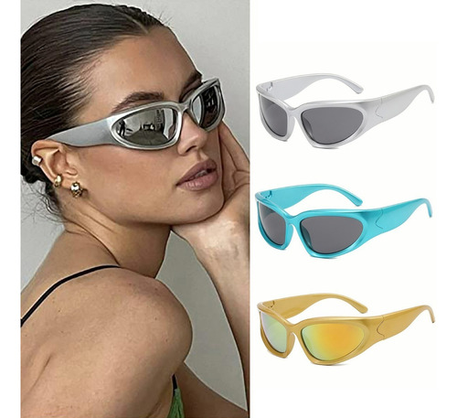 3 Piezas Gafas De Sol Polarizadas Anti-uv De Moda Unisexo