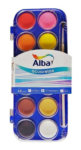 Acuarelas X12 + Pincel Alba 6054