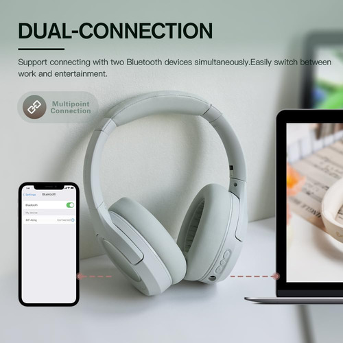 Audifonos Inalambricos Ikf, Bluetooth 5.3, Anc, Color Cian