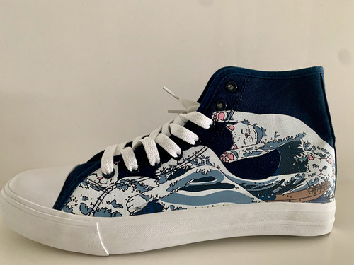 Tenis Botín Marca Ripndip - Great Wave High-top Shoes (blue)