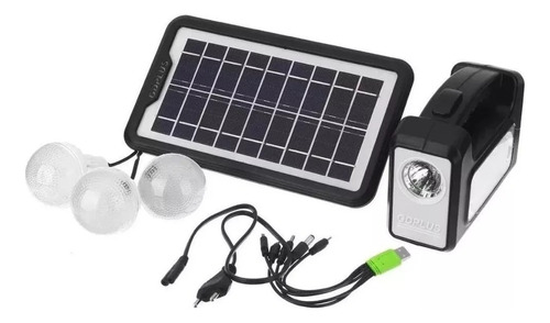 Kit Solar Emergencia Camping 220v Ampolletas 36hrs / Gd-8