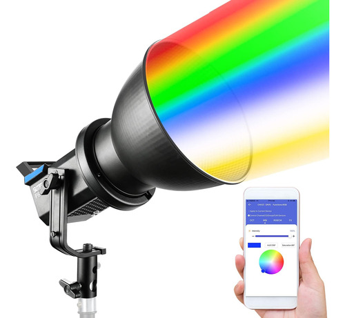 Sutefoto P80rgb 80w Bi Color & Rgb Led Fresnel Luces, Ilumin