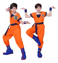 Comprar Disfraz De Dragon Ball Son Goku, Disfraz De Halloween, Traje Anime Cosplay Para Niños, Cosplay, Completo Ropa Top Pantalón Cinturón Cola Muñequera