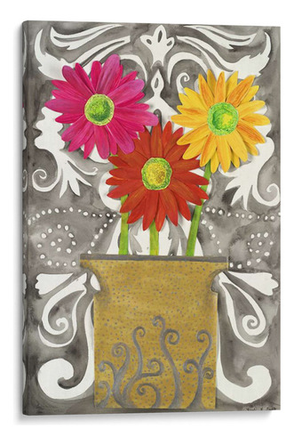 Canvas Lab Cuadro 3 Flores De Hojalata 90x135, Kaeli Smith