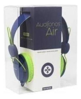 Naceb Audifonos AIR 0313a - Microfono, 3.5mm - Color Azul/Verde
