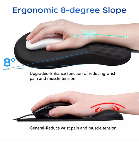Mouse Pad Ergonômico Com Suporte De Pulso E Design