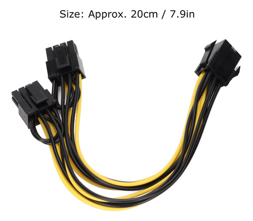 Cable De Alimentación Pcie De 6 Pines Hembra A 2 Gpu Pcie De