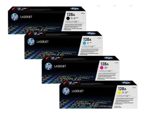 Pack 4 Toner Hp 128a Originales // Negro + Colores