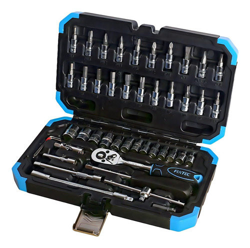 Juego De Puntas Y Dados Cuadro 1/4 Fixtec 46 Pz