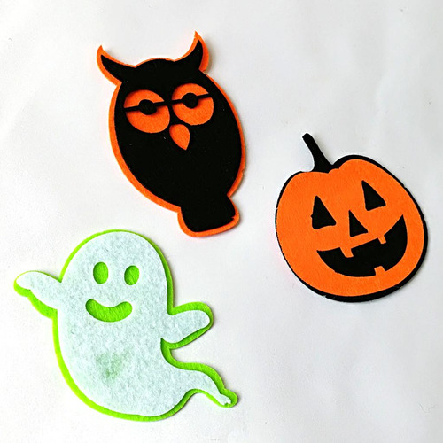 3pcs / Set Tela De Halloween Fantasma Calabaza Letrero