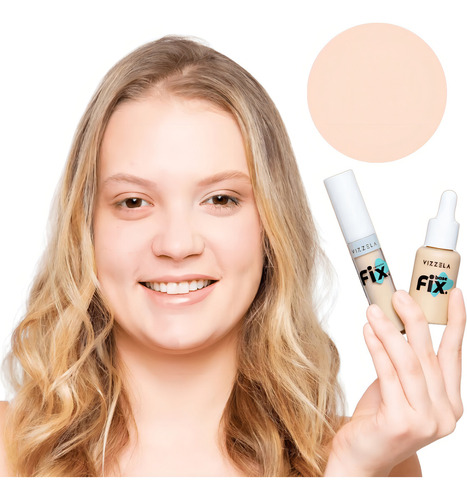 Base de maquiagem líquida Vizzela Fix Base Líquida Fix Base Líquida Fix - Vizzela tom cor 2 - 30mL