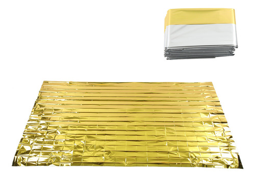 Mantas De Emergencia 3 Piezas Oro Plata 2 Colores Reflectant