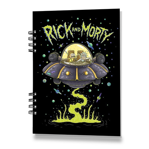 Bitacora Sketchbook B5 Rick Y Morty 50 Hojas Opalina 220 Grs