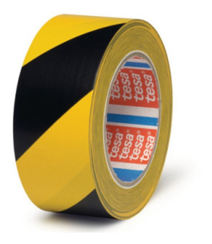 Imagen 2 de 8 de Cinta Demarcatoria Tesa Cebrada Premium - Pvc- 50mm X 66m.