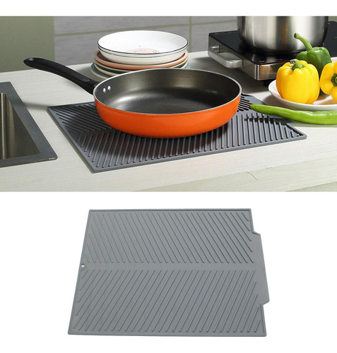 Alfombrilla De Secado De Platos De Silicona 39x25cm