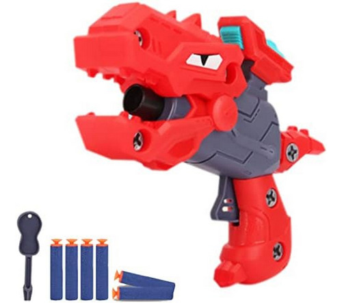 Pistola Dinosaurio Rex Desarmable Lanza Dardos Nerf Pr163