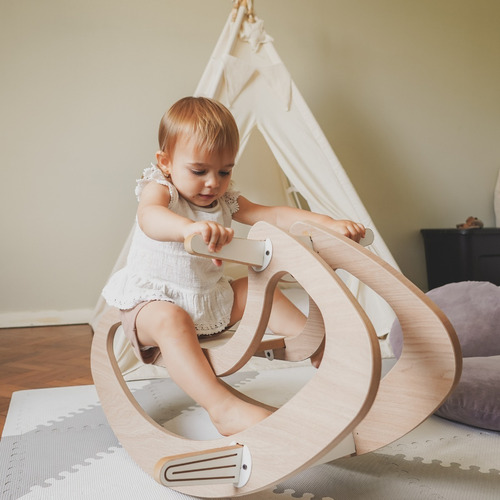 Imagen 4 de 10 de Mecedora/balancín De Madera Infantil Diseño- Envío Gratis