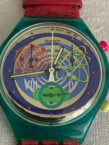 Relogio Swatch Scl 103.crono, Pink Springs. Cx E Manual.1993