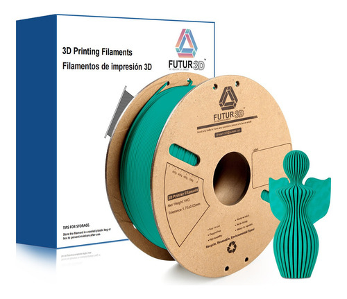 Futur 3d Filamento Pla+ Impresora 3d De 1,75 Mm/1 Kg Pla+ Color Verde