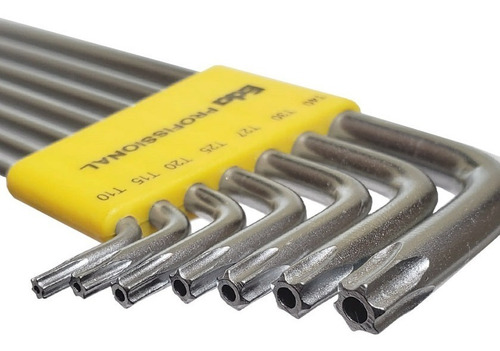 Imagem 2 de 5 de Chave Torx T10 A T40 C/ 7 Peças Aço Cromo Vanádio - Eda 8qg