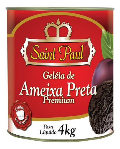 Geleia De Ameixa Preta Premium Saint Paul 4kg