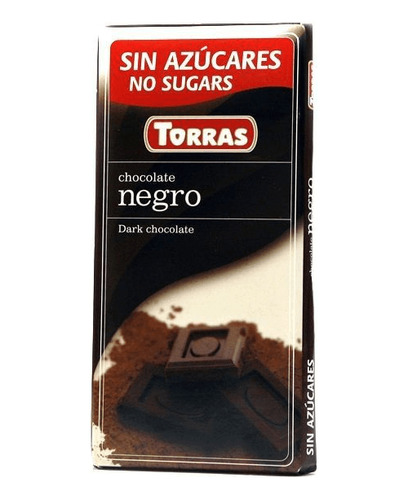 Tableta De Chocolate Negro X 75gr Torras