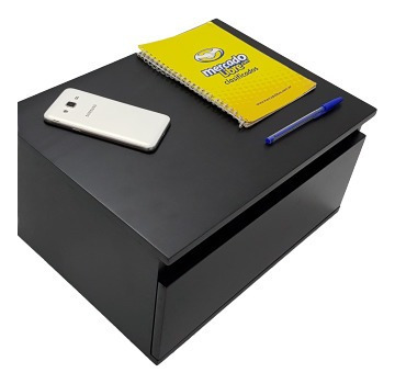 Imagen 9 de 10 de Set X 2 Mesa Mesita Luz Laqueado Flotante Cajon Corredera